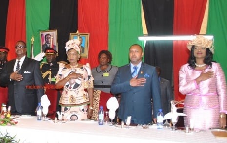 President Mutharika, vice president Saulos Chilima and their spouses