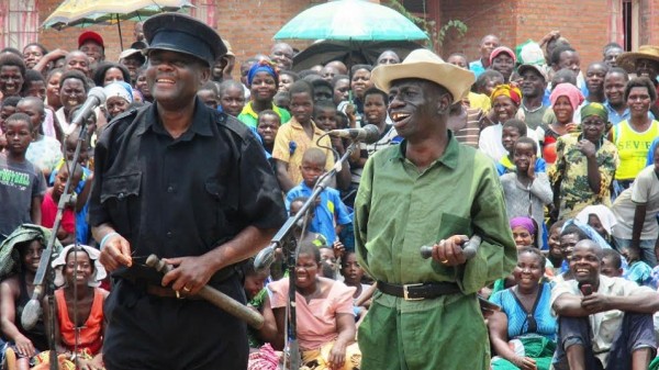 Izeki (right) and Jacob skit-..Photo Jeromy Kadewere