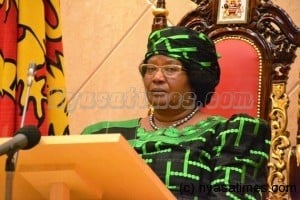 President Banda making her State of the Nation address