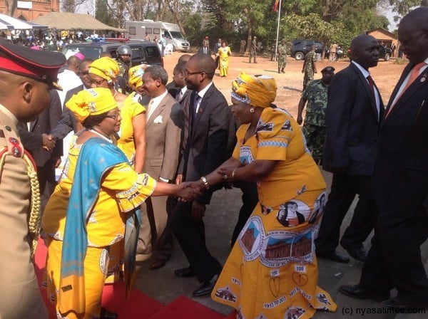 President Banda on arrival