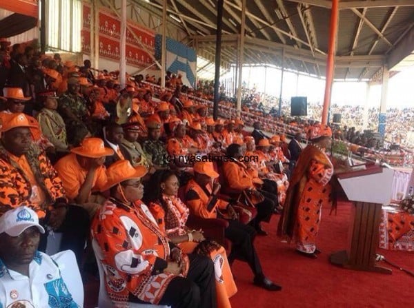 Joyce Banda making a PP  campaign launch