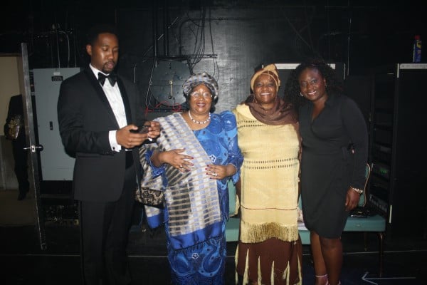 JB with Nelson Mandela grandson Ndaba Mandela, Nontombi Naomi Tutu, daughter of Archbishop Desmond Tutu and daughter Edith Akridge