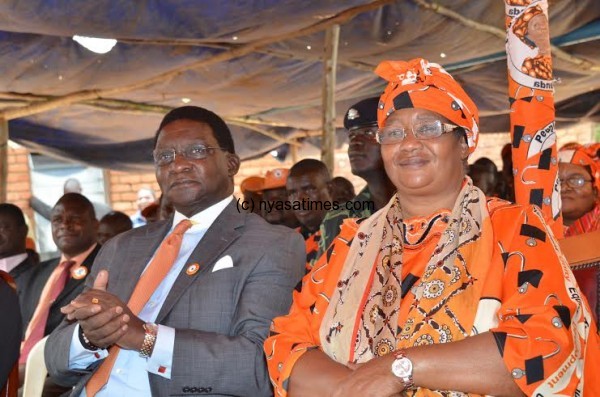 Former president Banda and retired  Chief Justice  listening to the people at the meeting