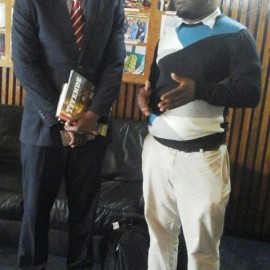 JCI Vice-President for Sadc countries Gababosiwe Kabo Garechaba (left) with Malawi Chapter President James Matoga, Pic courtesy of JCI Malawi