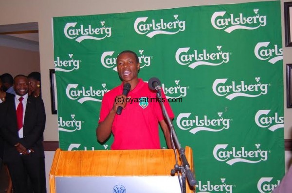 James Sangala making his speech.....Photo Jeromy Kadewere.