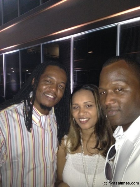 John Chongwe with Francis msonthi and his wife at the event