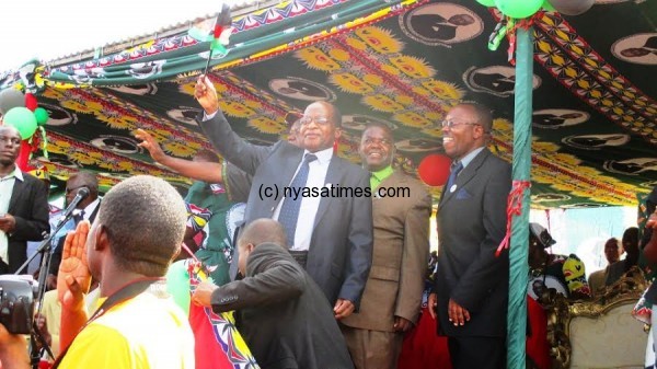 John Tembo at the rally