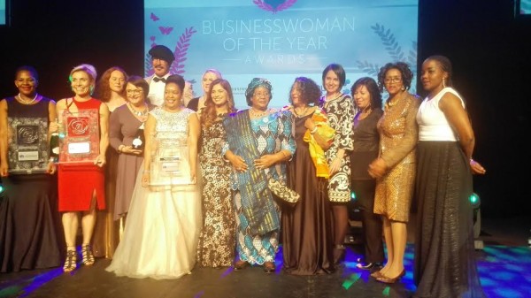 Joyce Banda (centre) at the Businesswoman of the Year gala