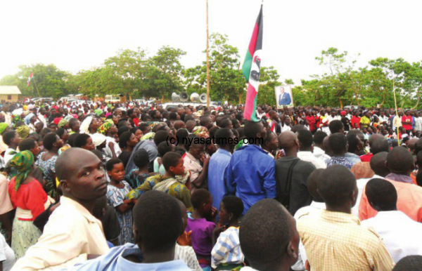 Crowds that attended Chakwera's rally in Kasungu