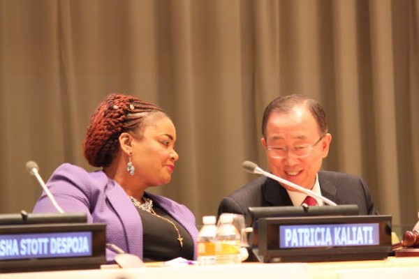 Kaliati with UN secretary general Ban at the conference