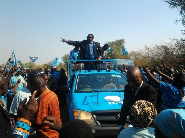 Peter Mutharika on whistle stop