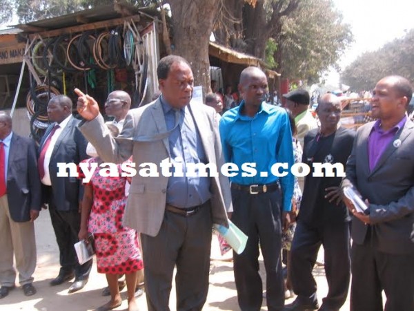 Kang'ombe visiting the illegal shops in Karonga