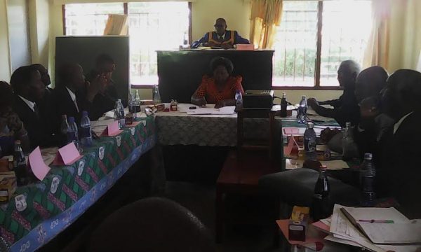 Karonga council officials in a full council meeting
