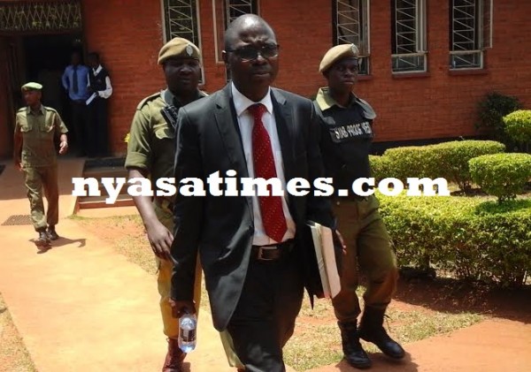 Kasambara 'not fit and well' comes out of court. -Photo by Mphatso Nkhoma, Nyasa Times