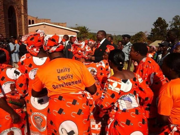 Khumbo being welcomes in Mzuzu by PP women. Pic by Pius Nyondo -- Nyasa Times