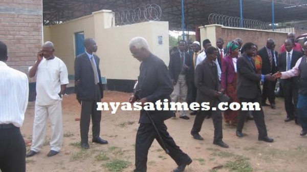 Kyungu and other chiefs coming out of the meeting