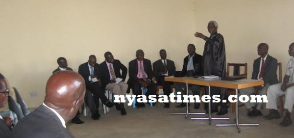 Kyungu  at the meeting, saying the youth activist  must apologise for calling chiefs 'bootlickers'