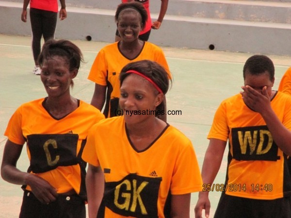 Smiles all the way: Lauren Ngwira and her team mates after the games.-Photo by Jeromy Kadewere