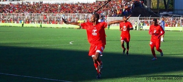 Lawson Chilewe celebrating his first goal....Photo Jeromy Kadewere