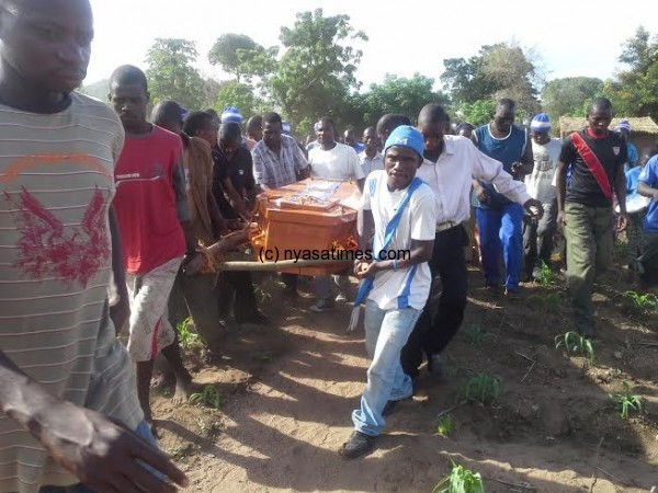 Limius on his last journey....Pic Arkangel Tembo, Mana.