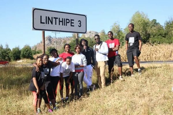 Linthipe the charity walkers take photo