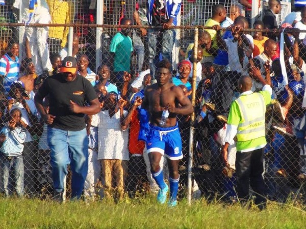  Lionel Asu celebrates debut and vital winning goal...Photo-Jeromy-Kadewere.