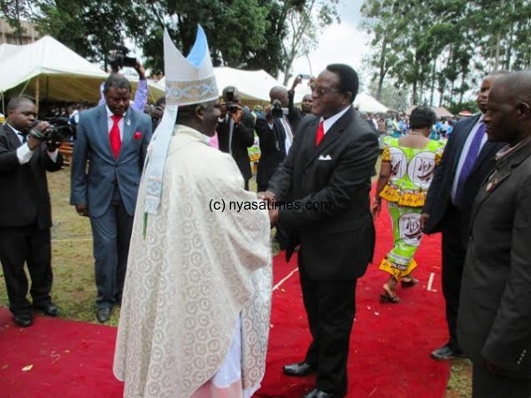MCP Presidental candidate wishing the new Bishop all the best....Photo Jeromy Kadewere