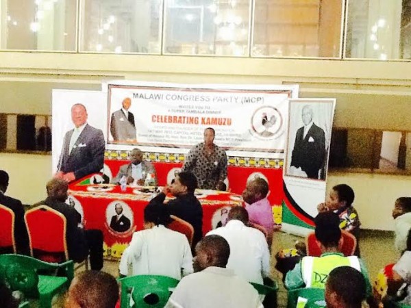 MCP addressing a news conference on Kamuzu Day