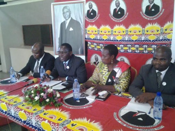 MCP secretary general Kaliwo addressing a news conference