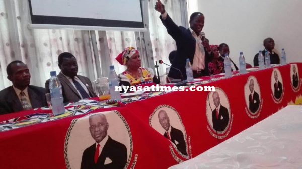 MCP splinter group addressing a news conference
