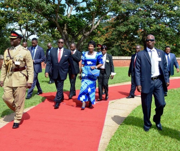 On the move; The aide- de camp leading President Mutharika
