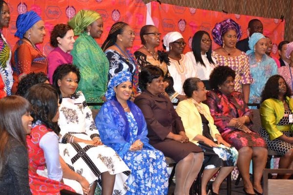 Madam Gertrude Mutharika (3rd from left) and other African first ladies.- by Gospel Mwalwanda