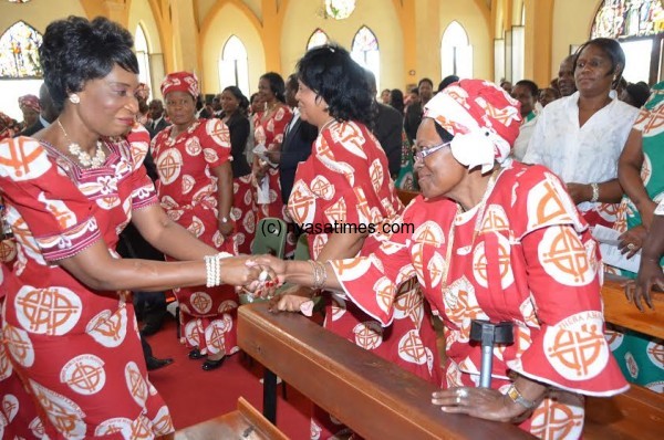 Madama Mutharika greats former official hostess Mama Cecilia Kadzamila