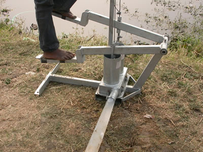 Malawi Treadle Pump with wooden Treadle