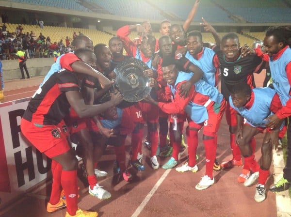 Malawi players with their Cosafa Cup Plate