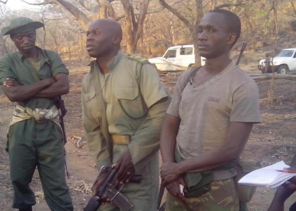 Malawian rangers working an anti-poaching operation