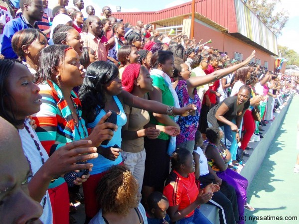 Malawians cheering their team.....Photo Jeromy Kadewere