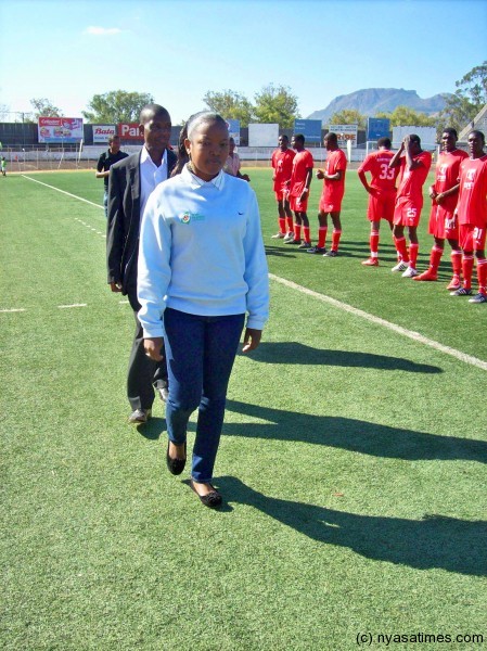 Malolo in one of the Super League games at Kamuzu Stadium.....Photo Jeromy Kadewere