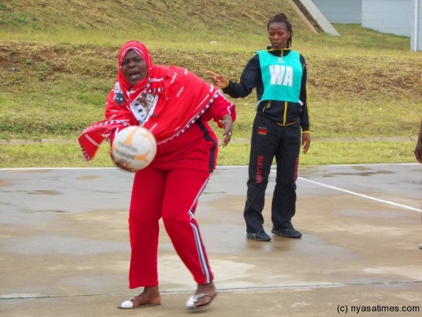 Mary Waya showing Bridget Kumwenda how it is supposed to be done.....Photo Jeromy Kadewere/Nyasa Times