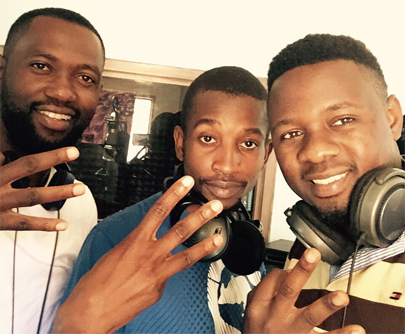 Top Malawi singers Maskal producer Twin Beatz and Piksy 