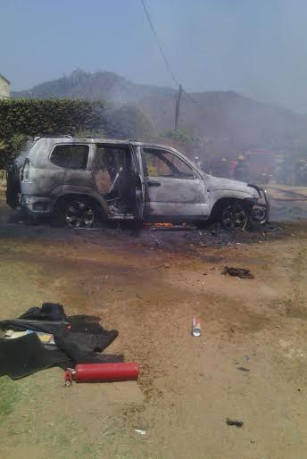 Mbewe car destroyed by fire
