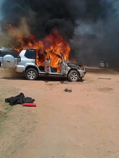 Mbewe's car gutted