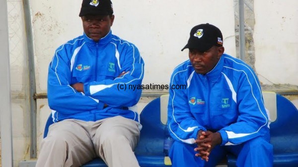 Mbolembole (left) quits as Albert Mpinganjira  (next to him) is now acting coach