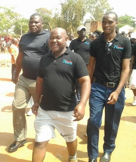 Mchinji DC Richard Hara middle flanked by Dr Chimwemwe Banda join in the run.j