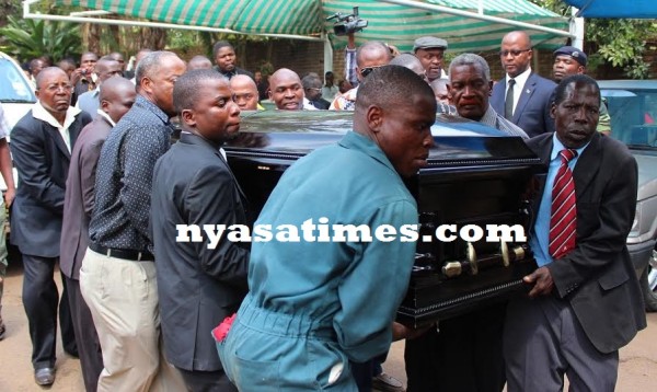 Members of UDF carrying the coffin -Photo by Jeromy Kadewere