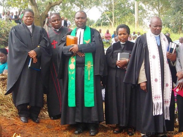 The clergy who led the solemn eremony ...Photo Jeromy Kadewere
