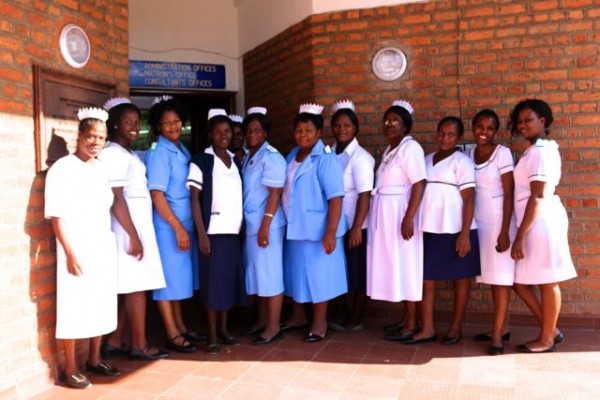 Midwives in the Chatinkha Labor Ward at Queen Elizabeth Central Hospital in Blantyre,