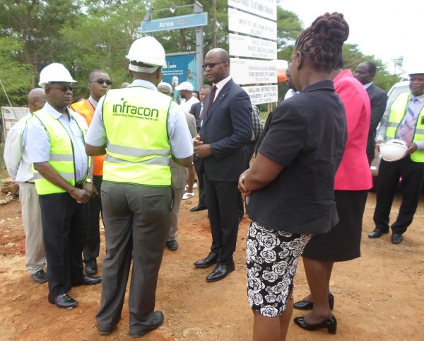 Minister of Lands, Housing and Urban Development Atupele Muluzi presides over the road project at Area 43 in Lilongwe - by Gladys Kamakanda
