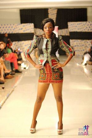 Model Esther Ravat showcasing Lilly Alfonso’s wear at FAME 2013.