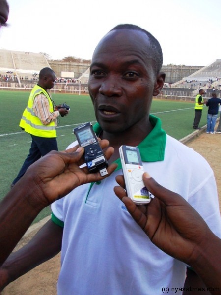 Moyale Barracks coach Nicolas Mhango after the game....Photo Jeromy Kadewere